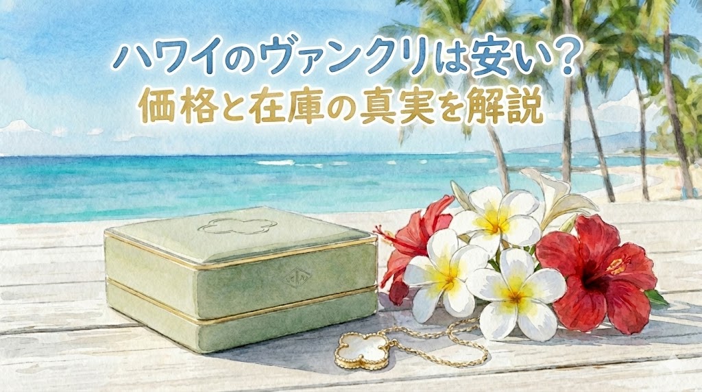 ハワイの青い海とヴァンクリーフ＆アーペルのイメージ画